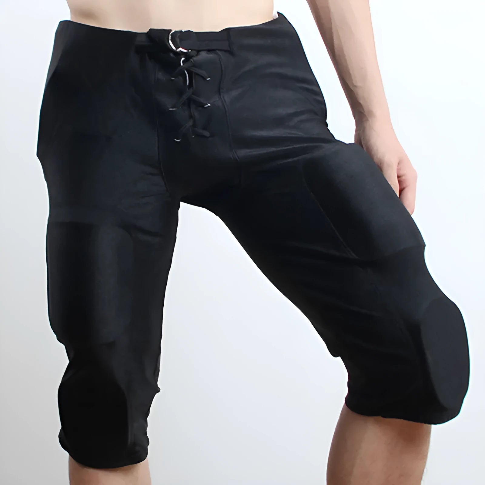 Anti-collision rugby pants men's hockey protective gear tight training pant in black