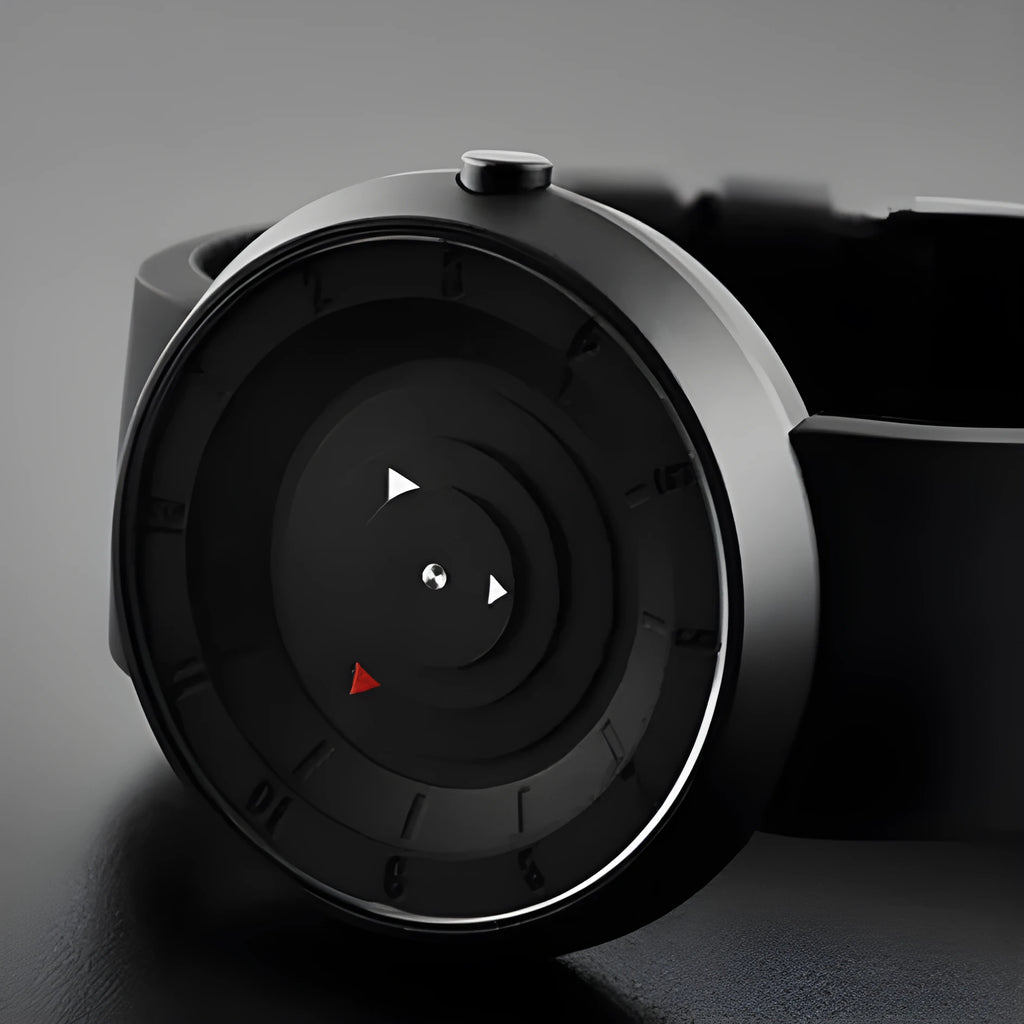 European American fashion creative sports couple silicone quartz watch black red white unisex 26cm