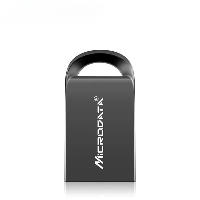 Silver car-shaped metal USB flash drive on a necklace chain for wearable portable storage