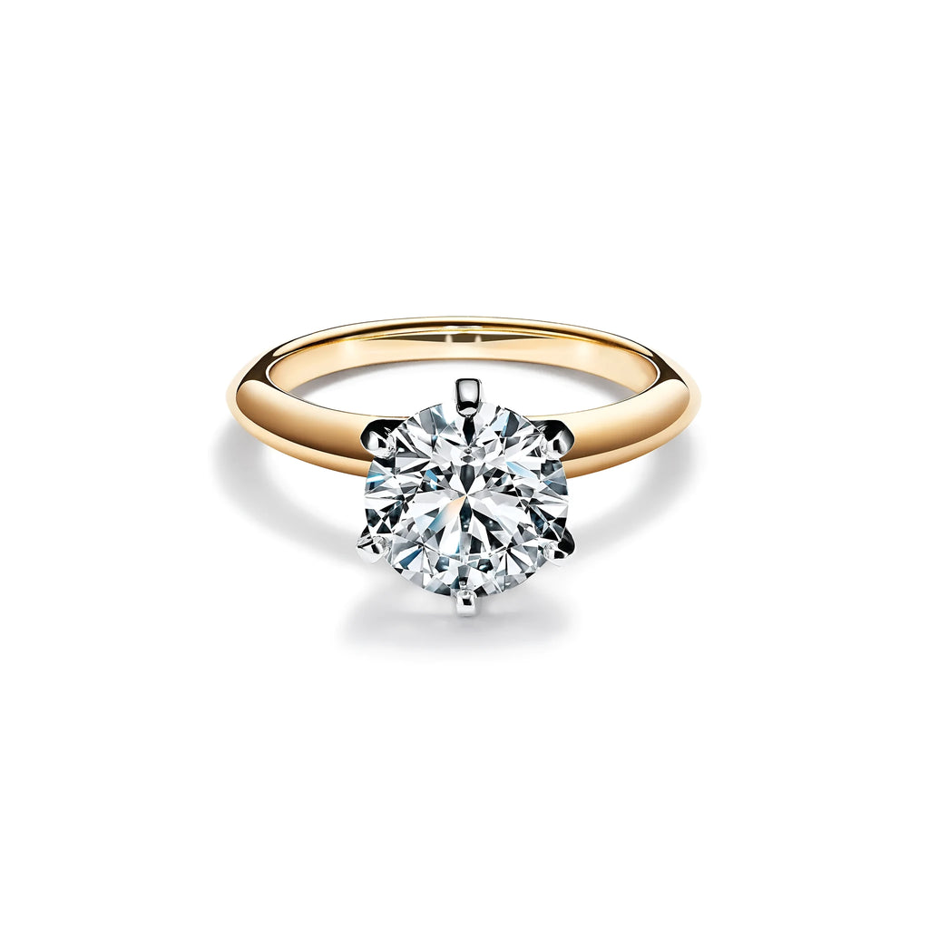 Women's silver electroplated ring in 2 carat gold finish, band style, size 7