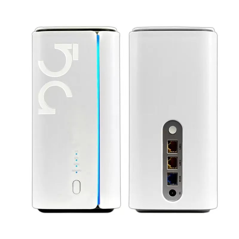 Compact white 4G CPE wireless router with Qualcomm or Zhanrui chip for wired to wireless conversion.