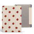 Silicone tri-fold tablet case for iPad with pen tray in wave point colour, imitation leather cover