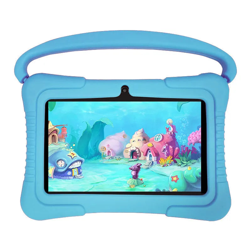 7 inch children's tablet PC in red or blue with single or three handle, Android 10, 16GB, WiFi, Bluetooth, dual camera