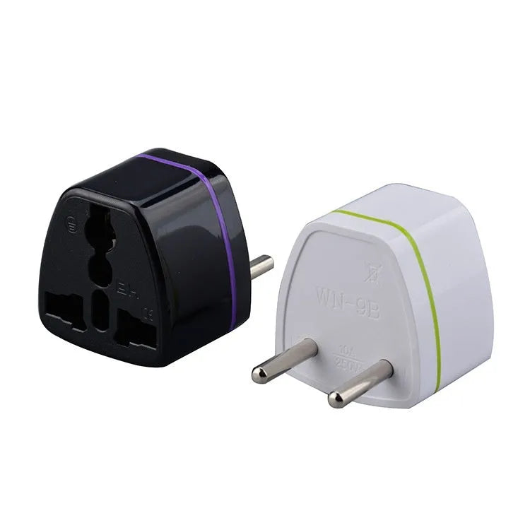 Pure copper global travel adapter plug in white, converting British and European standards, 10A 2500W