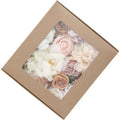 Lotus Pink Champagne Rose silk flower box half-handmade arrangement in decorative box