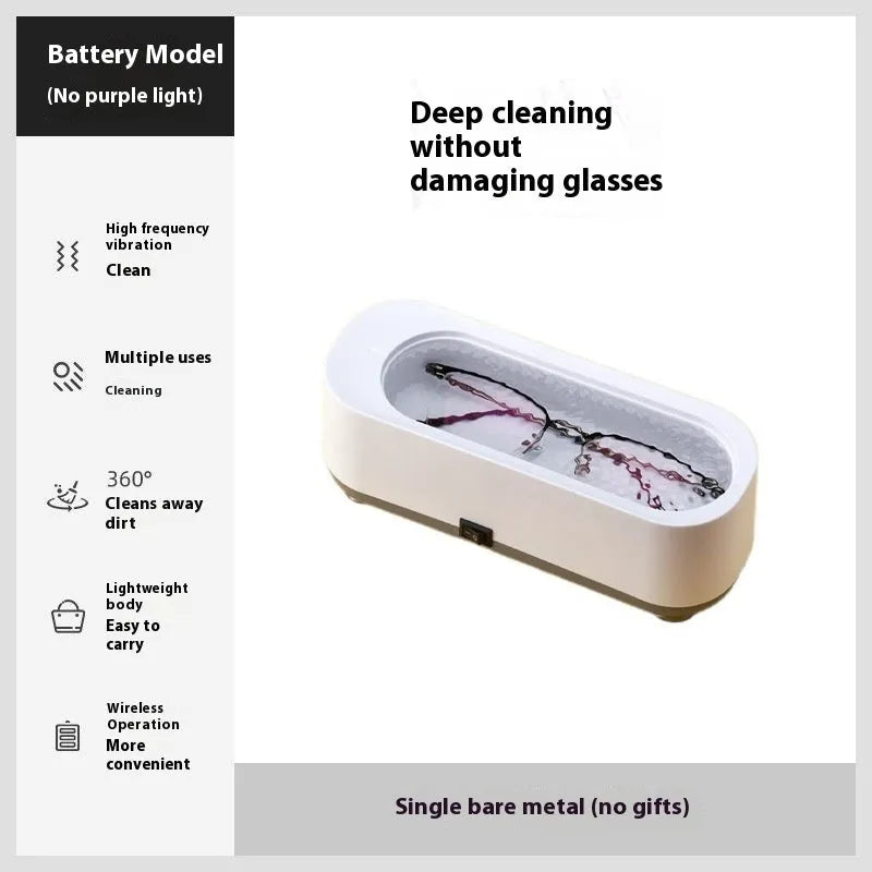 Small purple light glasses washing machine with vibration cleaning, USB powered, 300ml capacity
