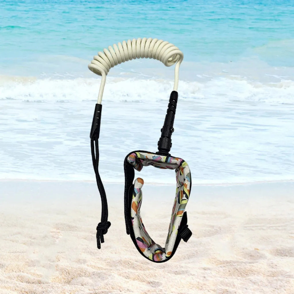 A high-strength, elastic pulp rope for handholding and securing a surfboard.