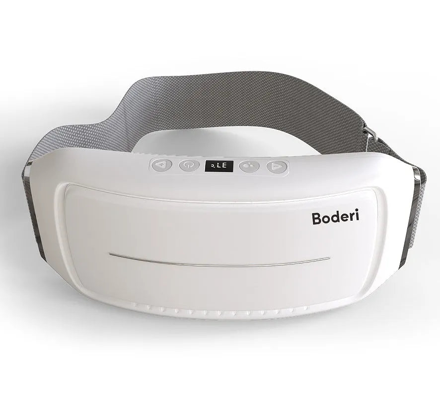 White digital baby weighing scale with LCD display and integrated tape measure on a removable mat.