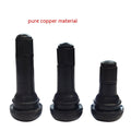Black copper tyre valve nozzle for TR412, TR413, TR414 car wheels.