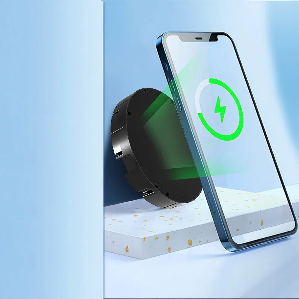 10W wireless car charger for mobile phone in black with airproof fast charge feature
