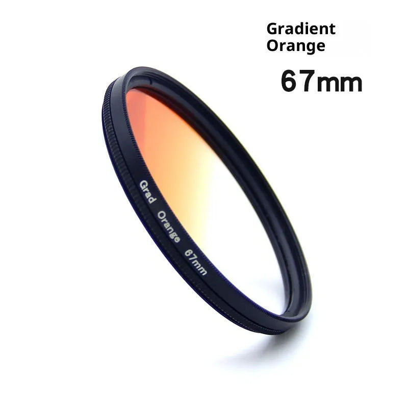 52mm gradient mirror camera filter in gray and blue for travel photography