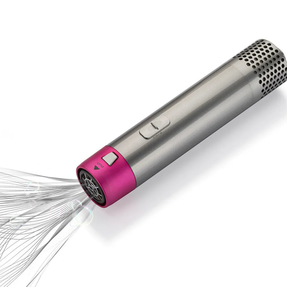 Multifunctional hot air curling iron in pink or white, plastic body, constant temperature hair care, with storage box options