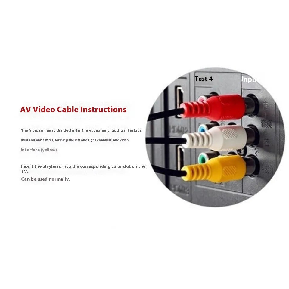 Lotus head audio video cable for TV set-top box to speaker connection, multiple lengths available