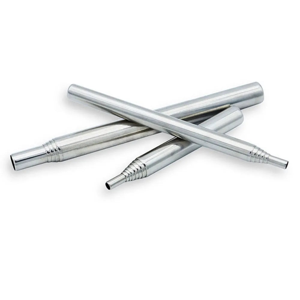 Stainless steel outdoor fire blowing stick for camping and picnics, available in large, medium and small sizes