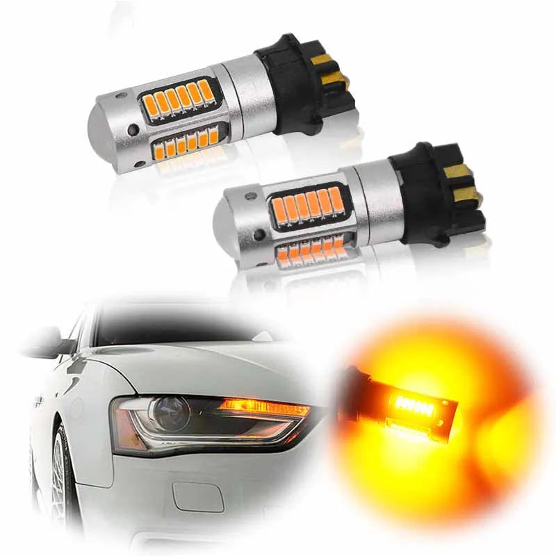 PW24W LED daytime running light with 4014 chip, 12V 6W, 6500K white, aluminum casing