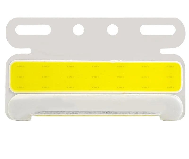 Waterproof aluminium alloy COB LED truck side light in red, mounted near vehicle tyre.