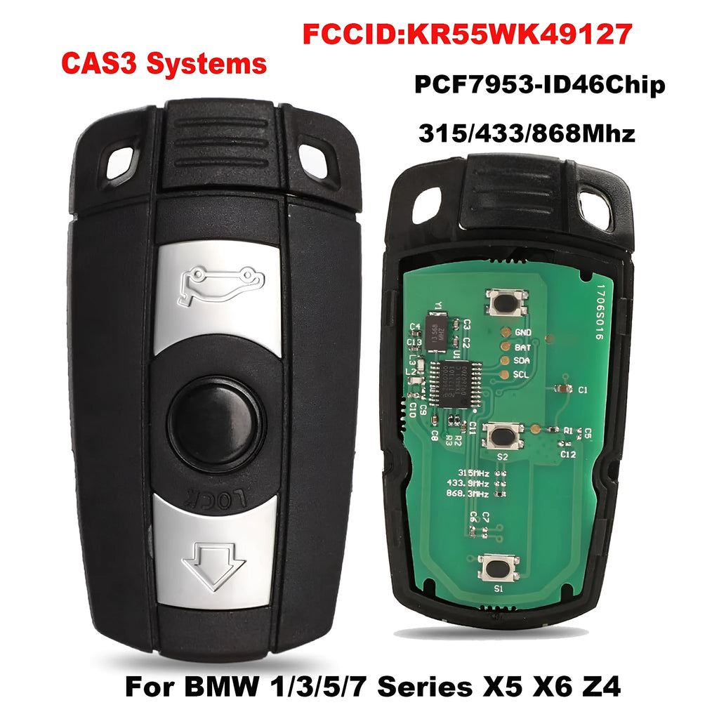 BMW CAS3 semi-intelligent remote car key replacement with three functions