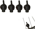 Four latex tyre valve caps shown in black and skin colours for car and motorcycle dust protection