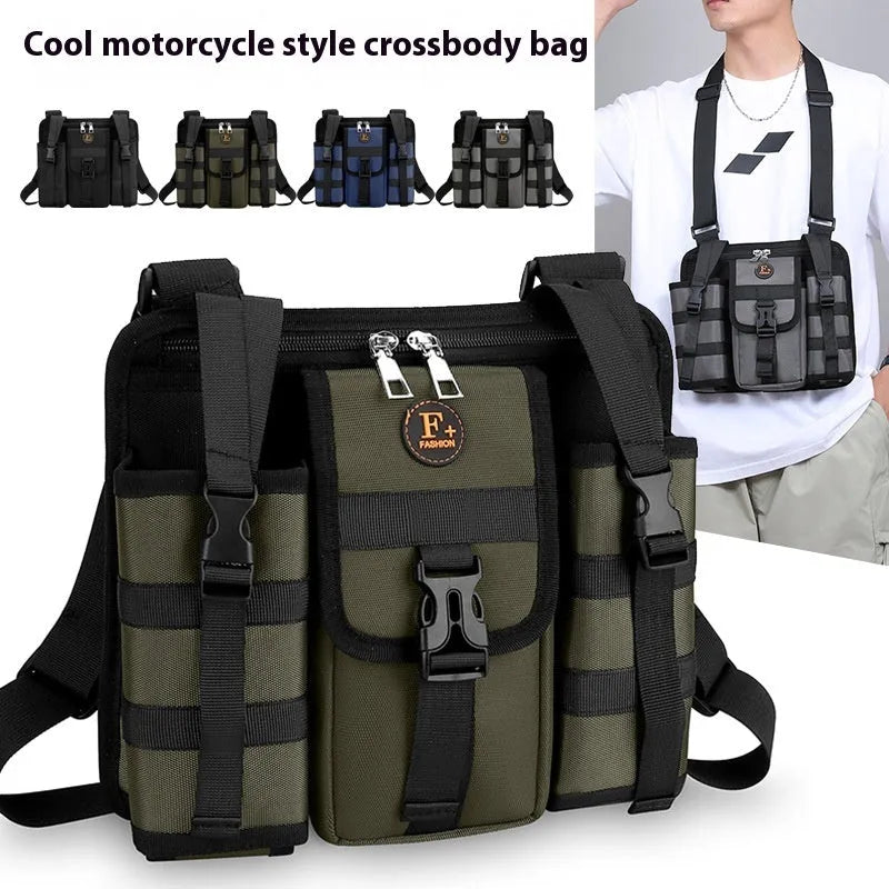 Army Green oxford cloth leisure messenger bag with shoulder strap shown on a neutral background.