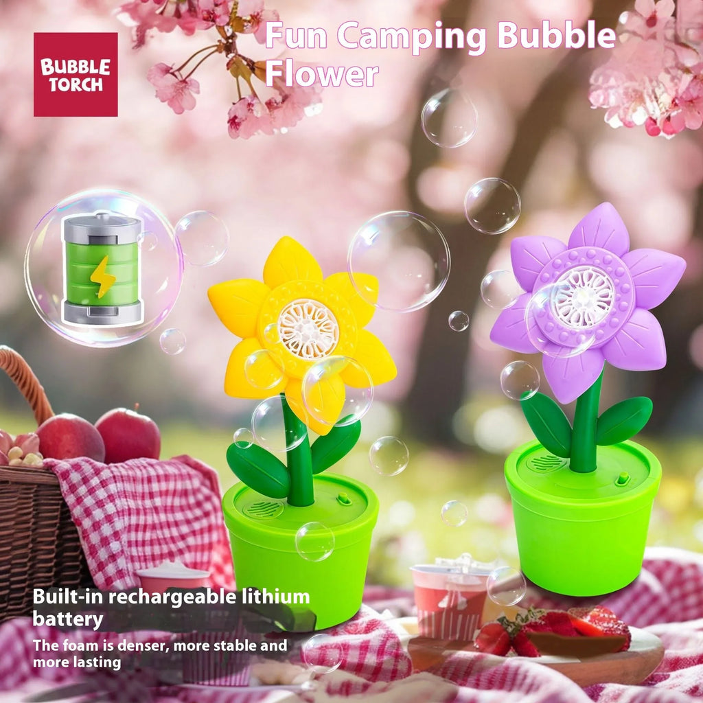 Rechargeable children's ABS bubble machine in red, blue, yellow, purple, or pink style for outdoor play