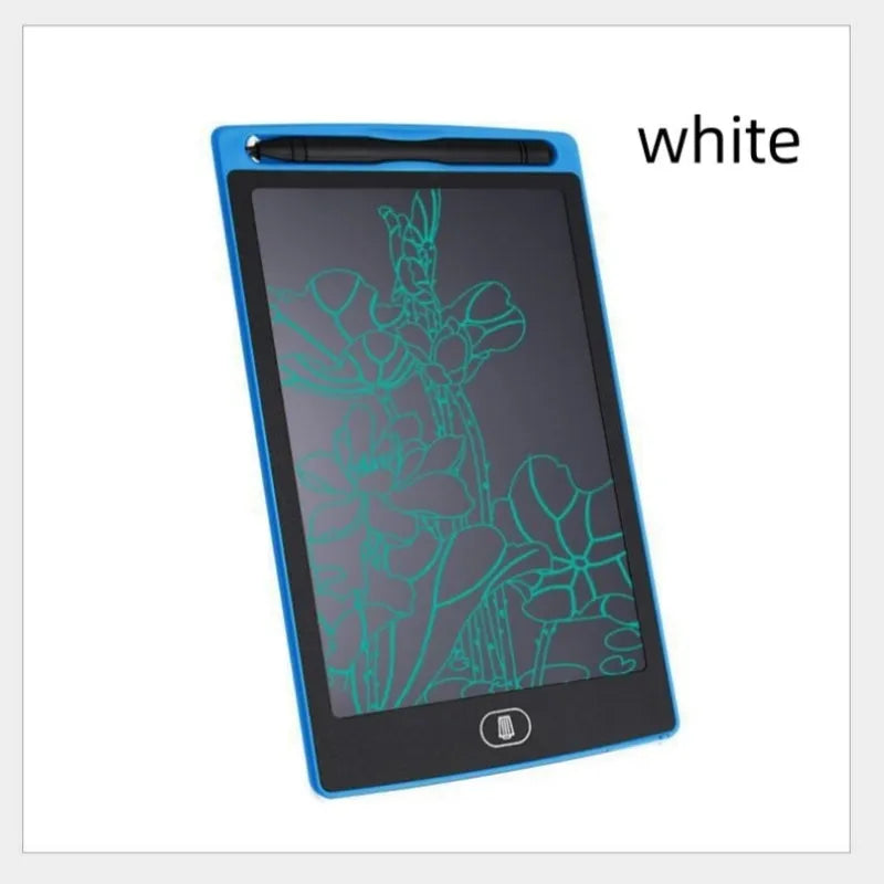 Electronic drawing board for children aged 7-14, plastic LCD writing tablet in black, white, red, and green