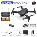 E88 drone aerial photography 4K dual camera foldable arms RC quadcopter black white flight