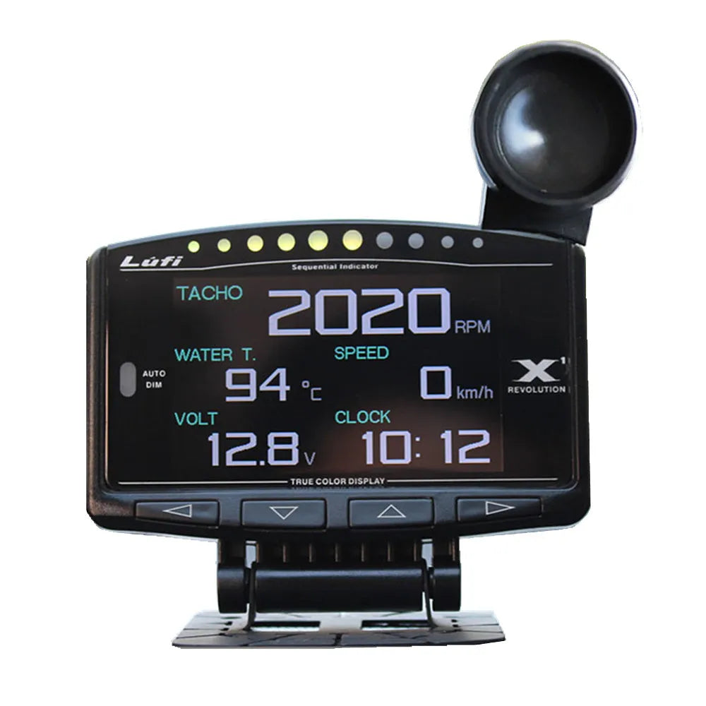 X1 Automotive OBD Instrument with LED display, metal construction, 10mm thickness