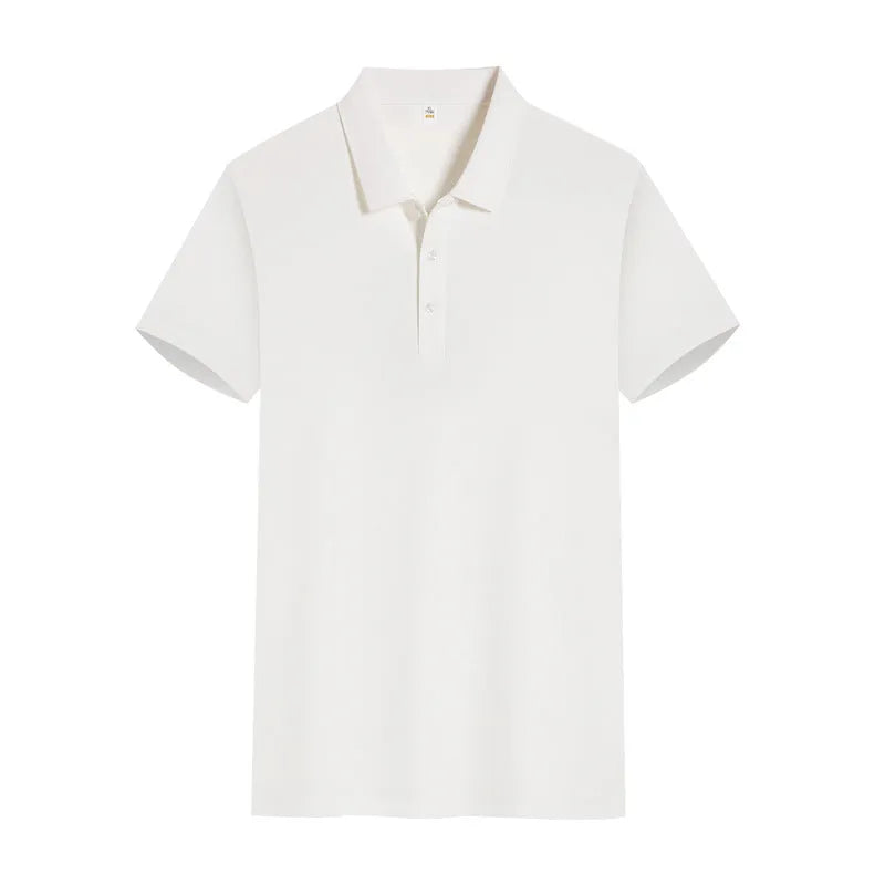 Solid colour cotton blend polo shirt overalls with short sleeves and slit detail, available in multiple colours and sizes