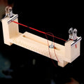 Solid wood handmade weaving machine fixing rack with totem pattern for DIY bracelet and necklace crafting