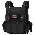 Artex multi-functional tactical vest in camouflage with quick-release system and fan laser mount