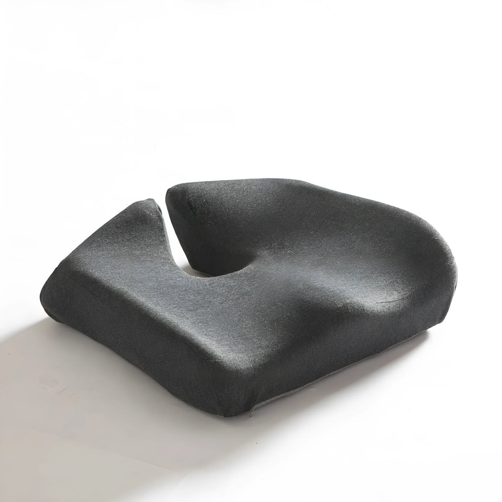 Memory foam office chair cushion showing 36x40x11cm dimensions with solid colour design