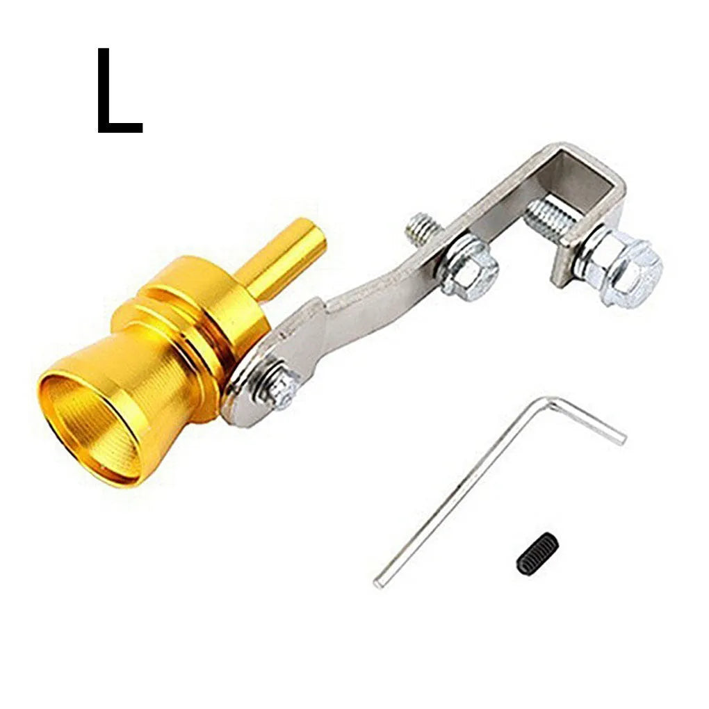 Colour Turbo Whistle Exhaust Pipe aluminium alloy 28mm for GM modified in Gold L size