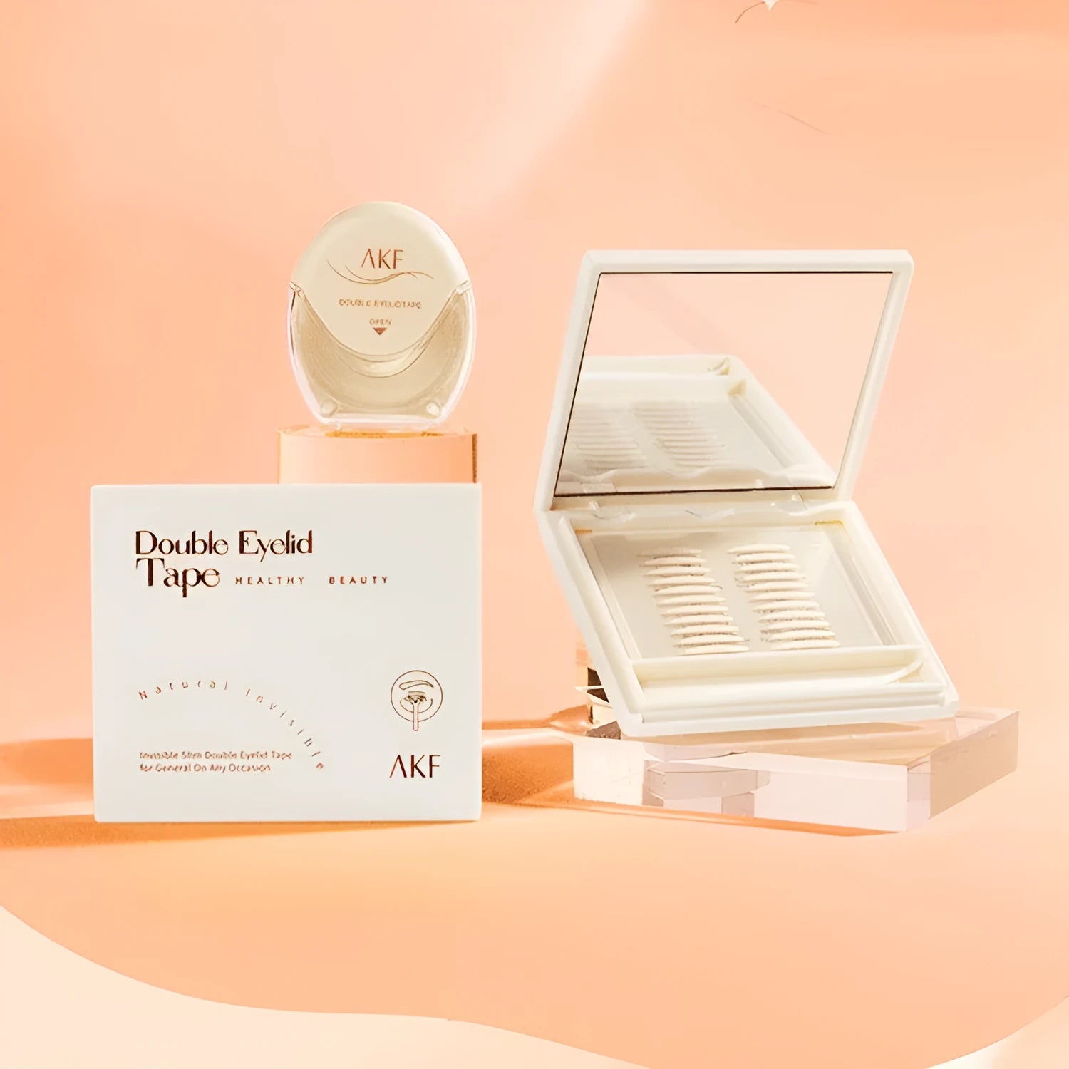 Roll of invisible lace double eyelid stickers for natural eyelid definition