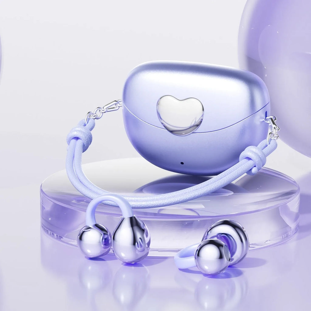 M106 wireless Bluetooth clip ear headset in rose gold with clip-on design, PC ABS material, sports style