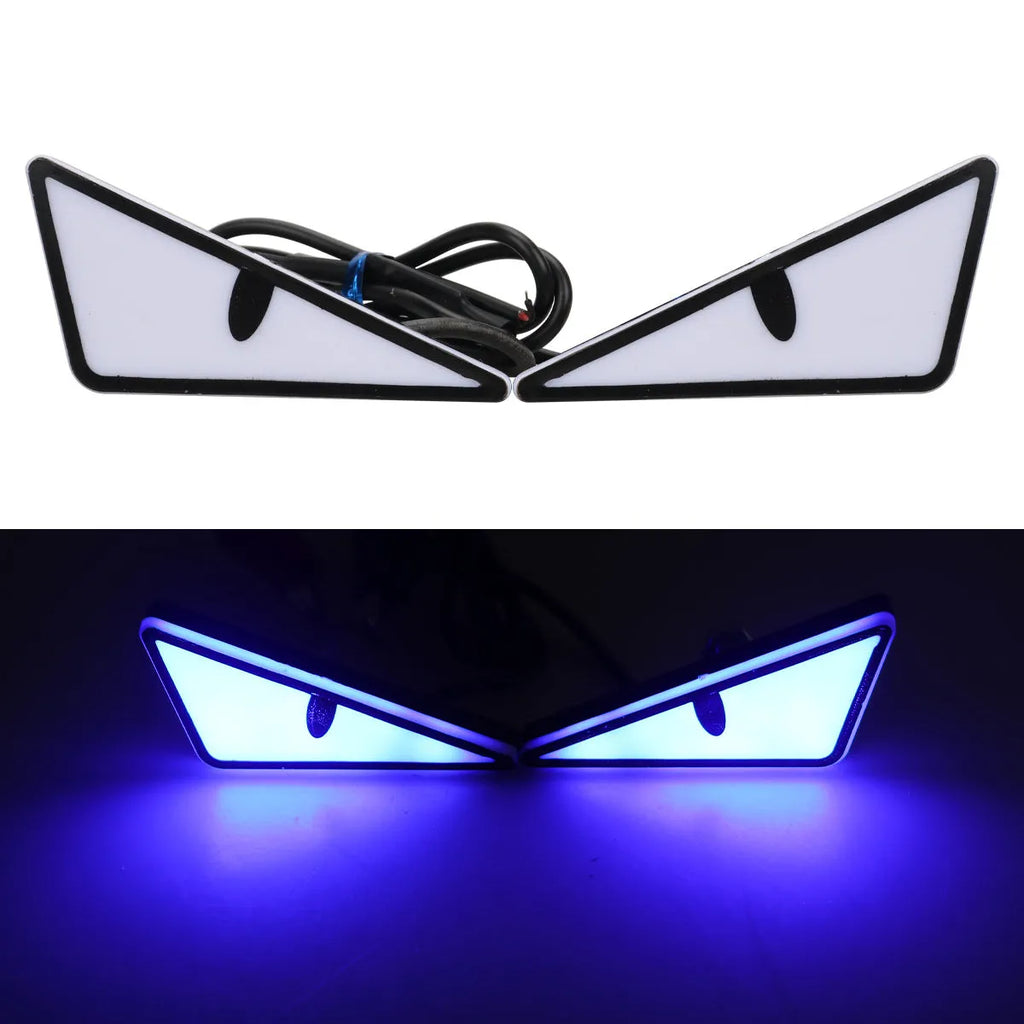 Triangle eyes modified motorcycle decorative lights in plastic, 12V, waterproof, available in five colours
