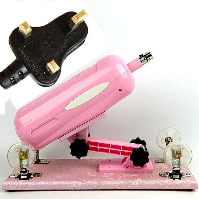 Women's automatic telescopic thrusting sex tool in purple colour showing flexible PVC construction