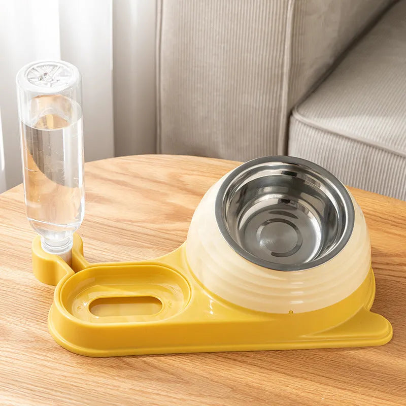 Automatic water dispenser cat bowl with elevated ceramic feeder in three colour options