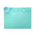 Silicone painting mat with double bowl design for watercolour painting in various colours