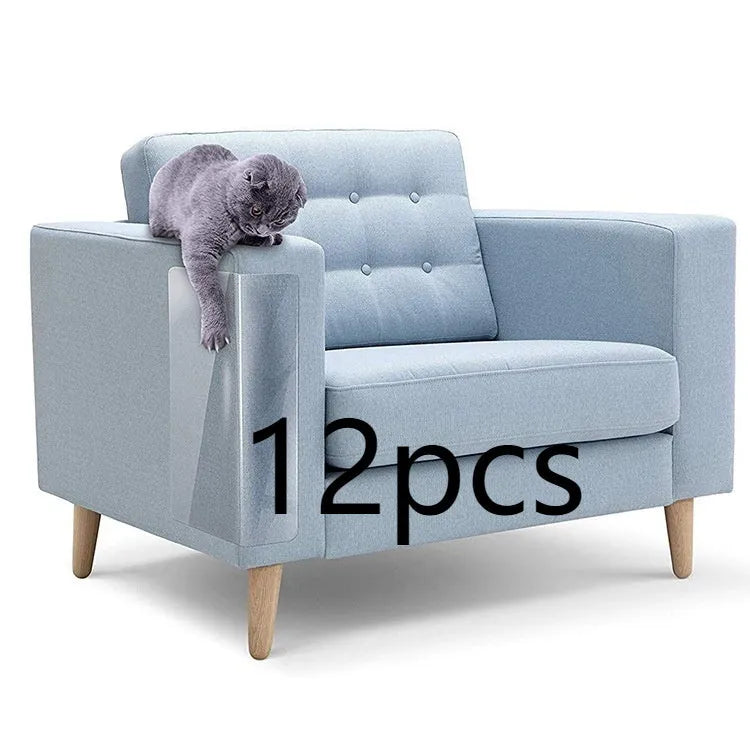 White plastic furniture anti-scratch stickers 440x300mm on table leg for floor protection