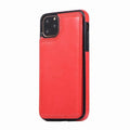 Crazy horse pattern PU TPU double buckle bracket phone case for iPhone 13 Pro Max in brown colour