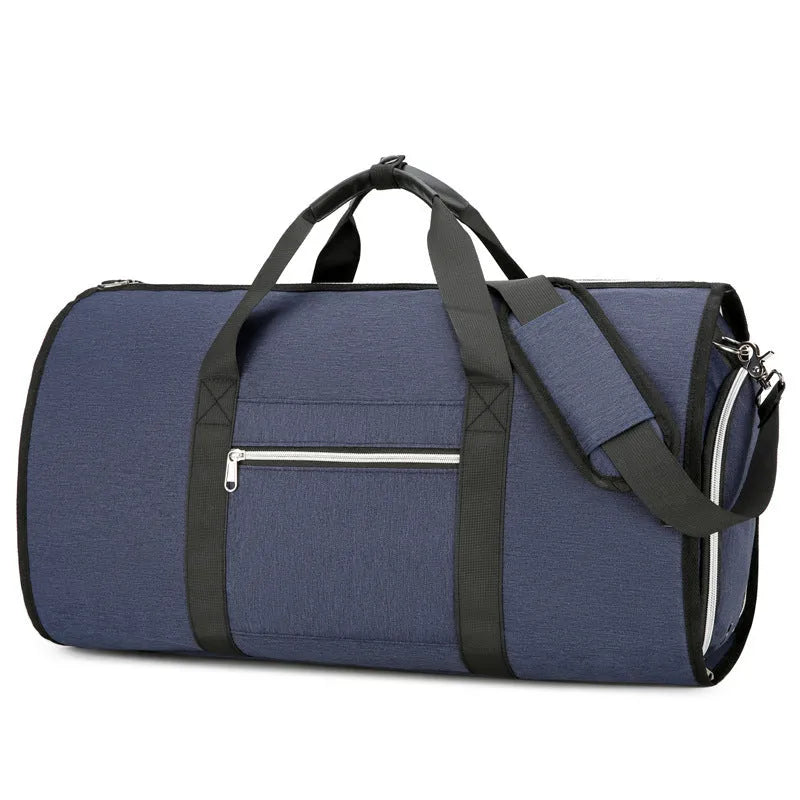 Oxford cloth multipurpose storage bag showing dry wet separation compartments and expansion feature