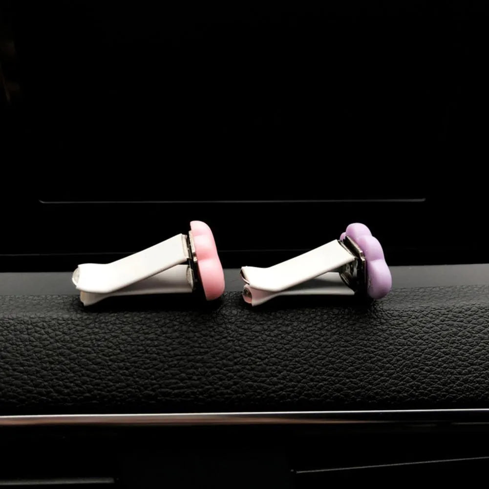 Resin cartoon car air vent fragrance clip in sky blue colour.