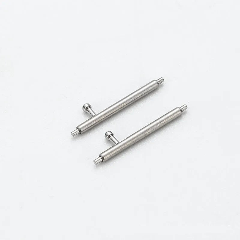 100 metal watch band raw ear pins, 1.5mm diameter 16mm length, with round plug head and solder joint reinforcement
