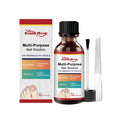 30ml bottle of tea tree oil nail care solution and a nail file on a white background