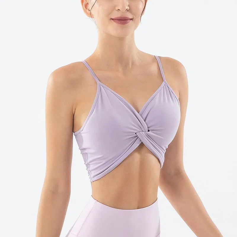 Women's running fitness yoga suit in solid grey purple, made from 86% nylon and 14% spandex