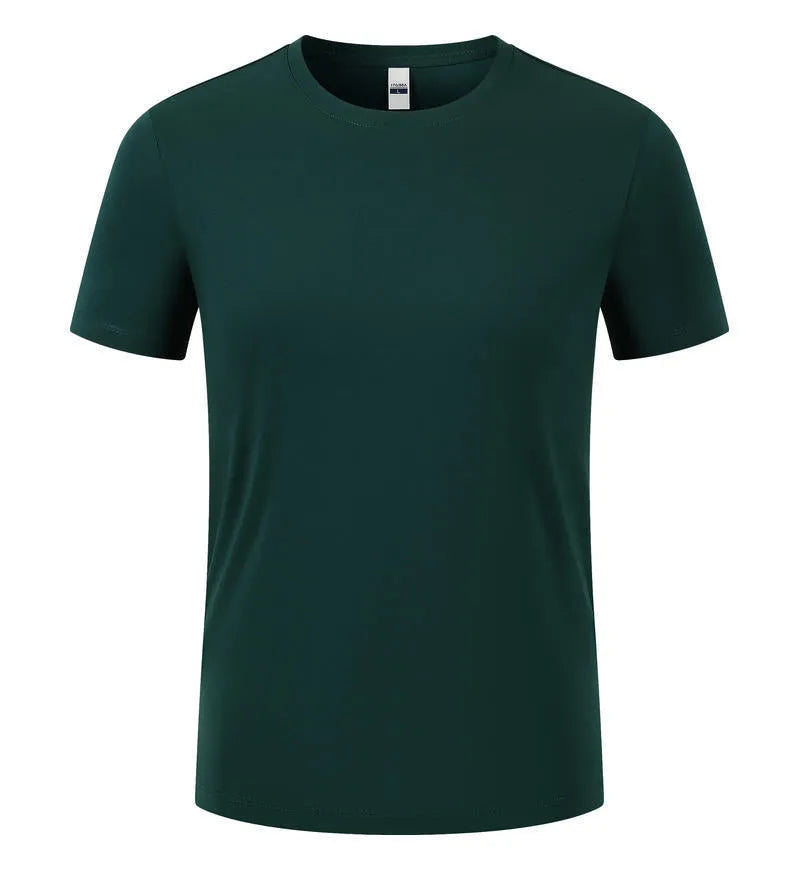 5At antibacterial cool short sleeve cotton T-shirt in tea green, regular fit, UV-resistant overalls