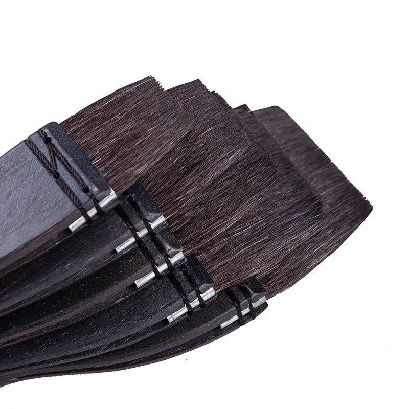 Grey squirrel hair art brush with wooden handle in various sizes for painting