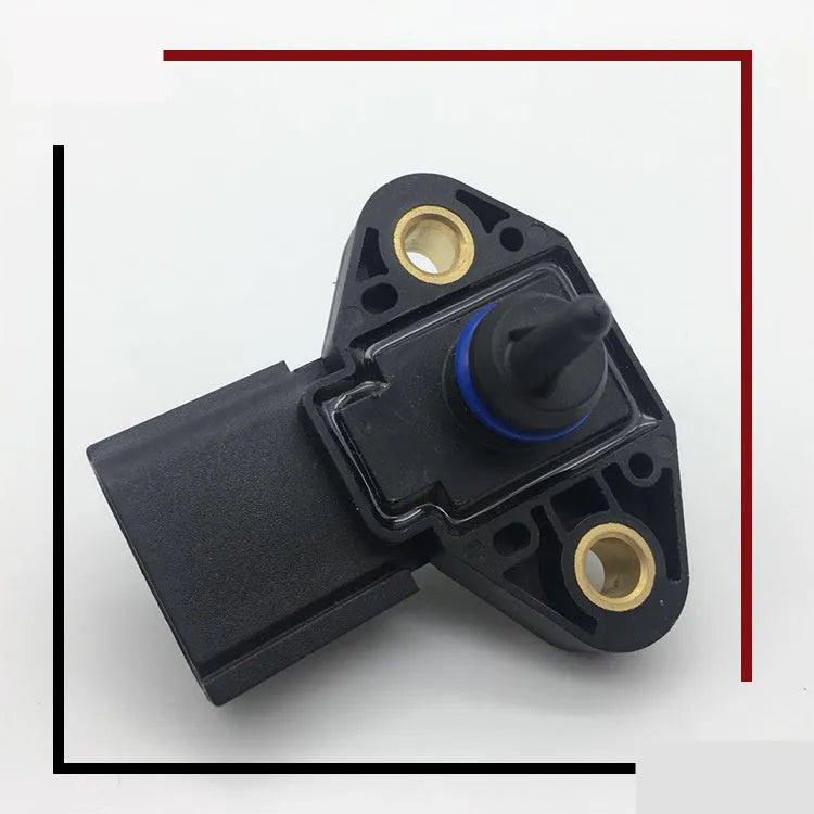 Black intake pressure sensor for Ford and Lincoln vehicles with automotive connections