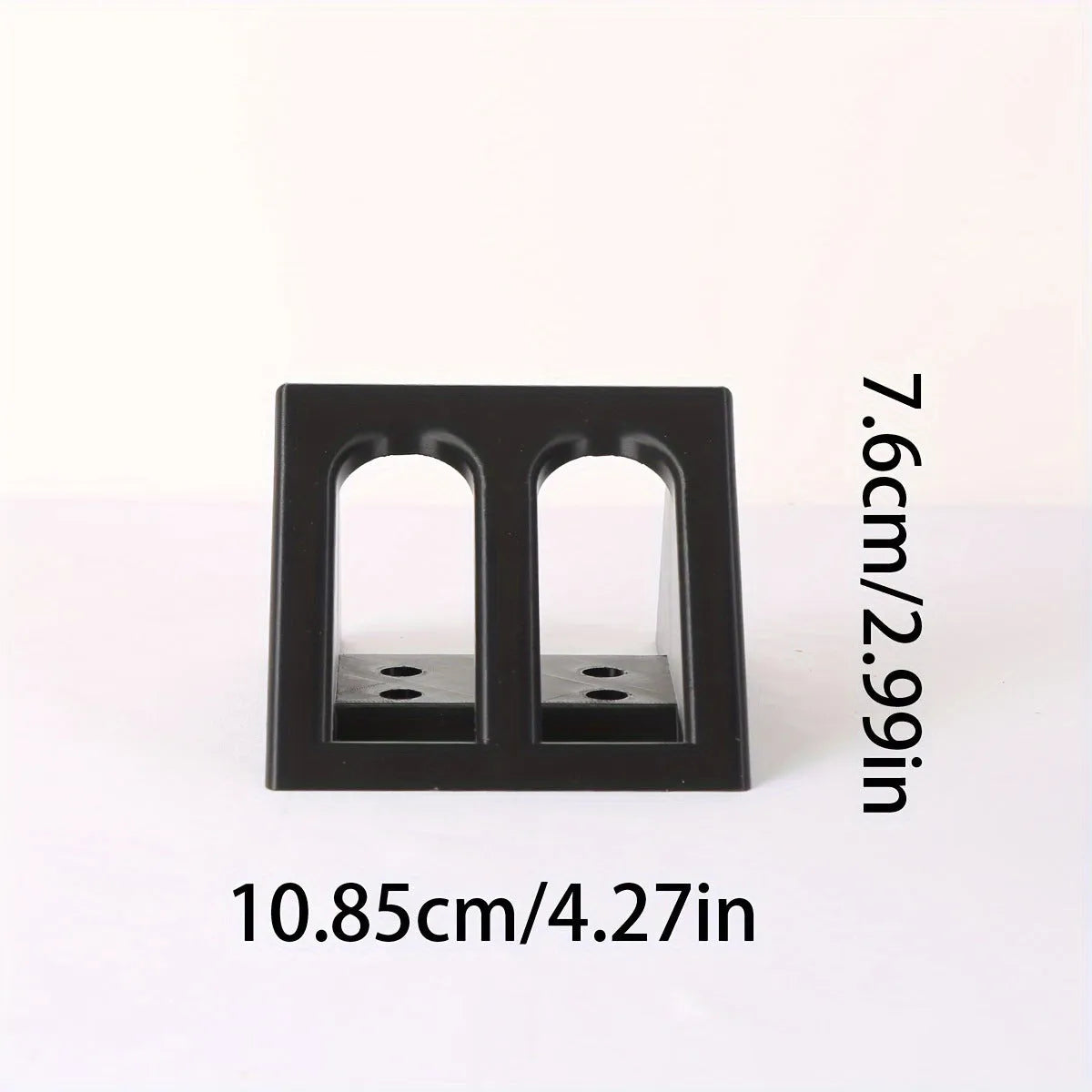 Black punk-style plastic pistol stand for gun display