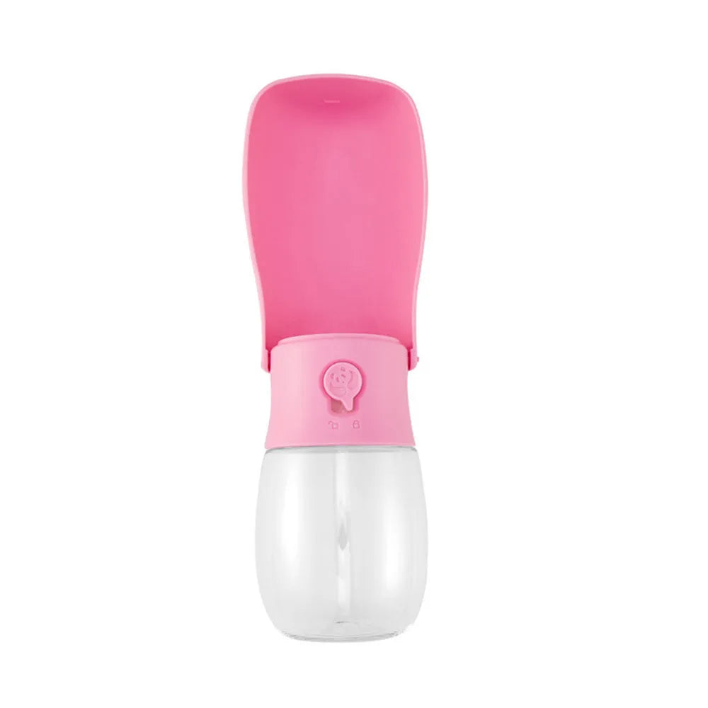 Pet folding water bottle 280ml in Blue, Pink, and White with compact design